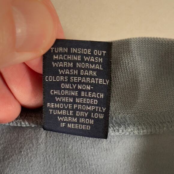 Lands' End Mock Neck Base Layer Men's XL Reg 46/48 Powder Blue Skiing Winter - Picture 7 of 12